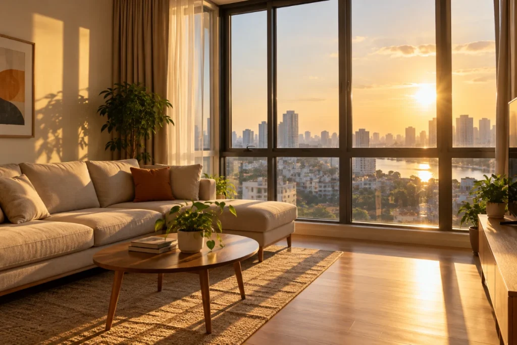 Căn hộ hướng Tây nắng chiều