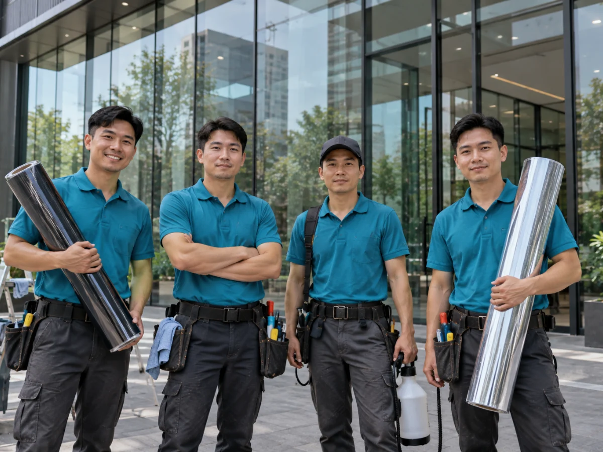 Đội thi công phim cách nhiệt Mát Xanh